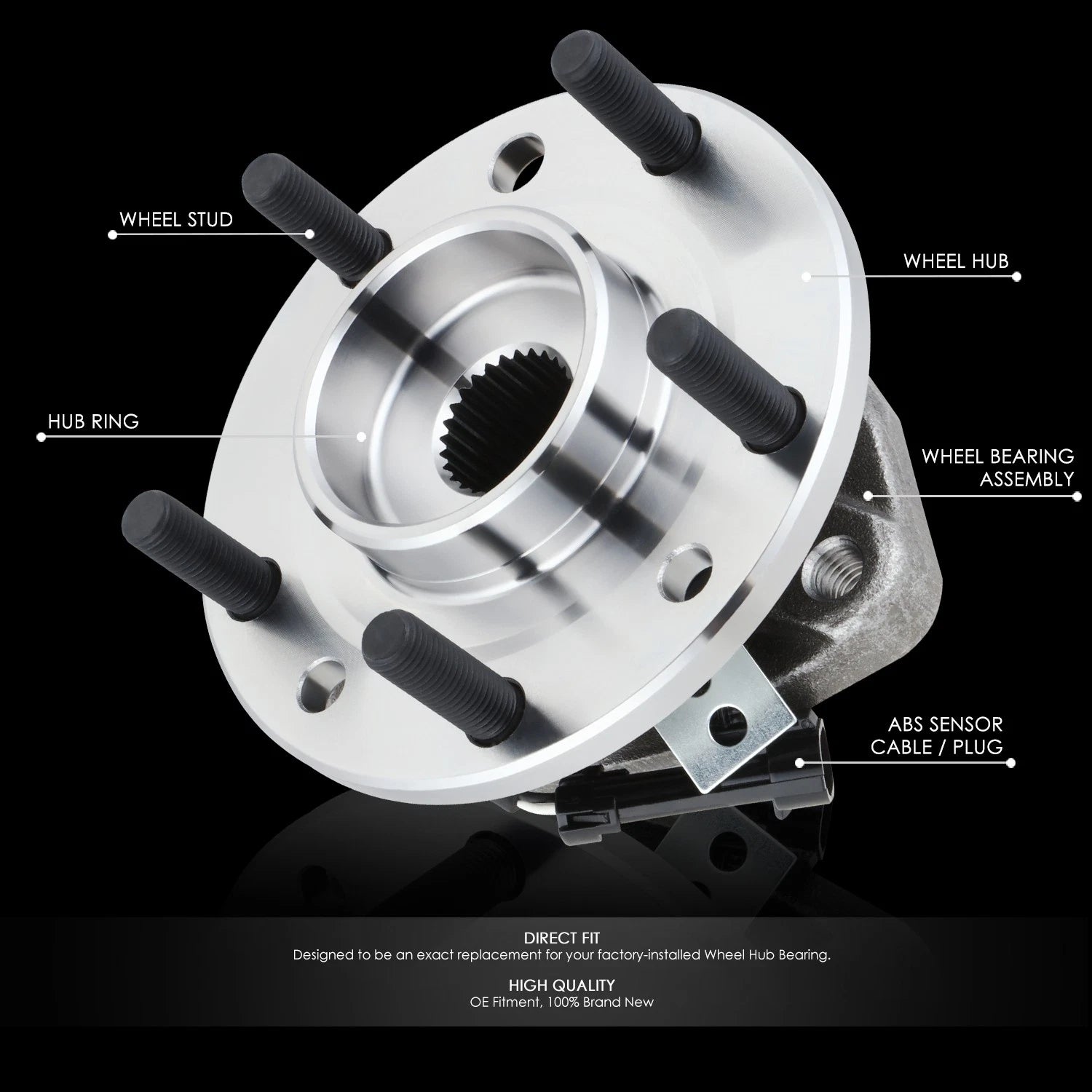 Wheel Bearing & Hub for Isuzu Hombre, Chevy S10, GMC Sonoma (1997–2004)