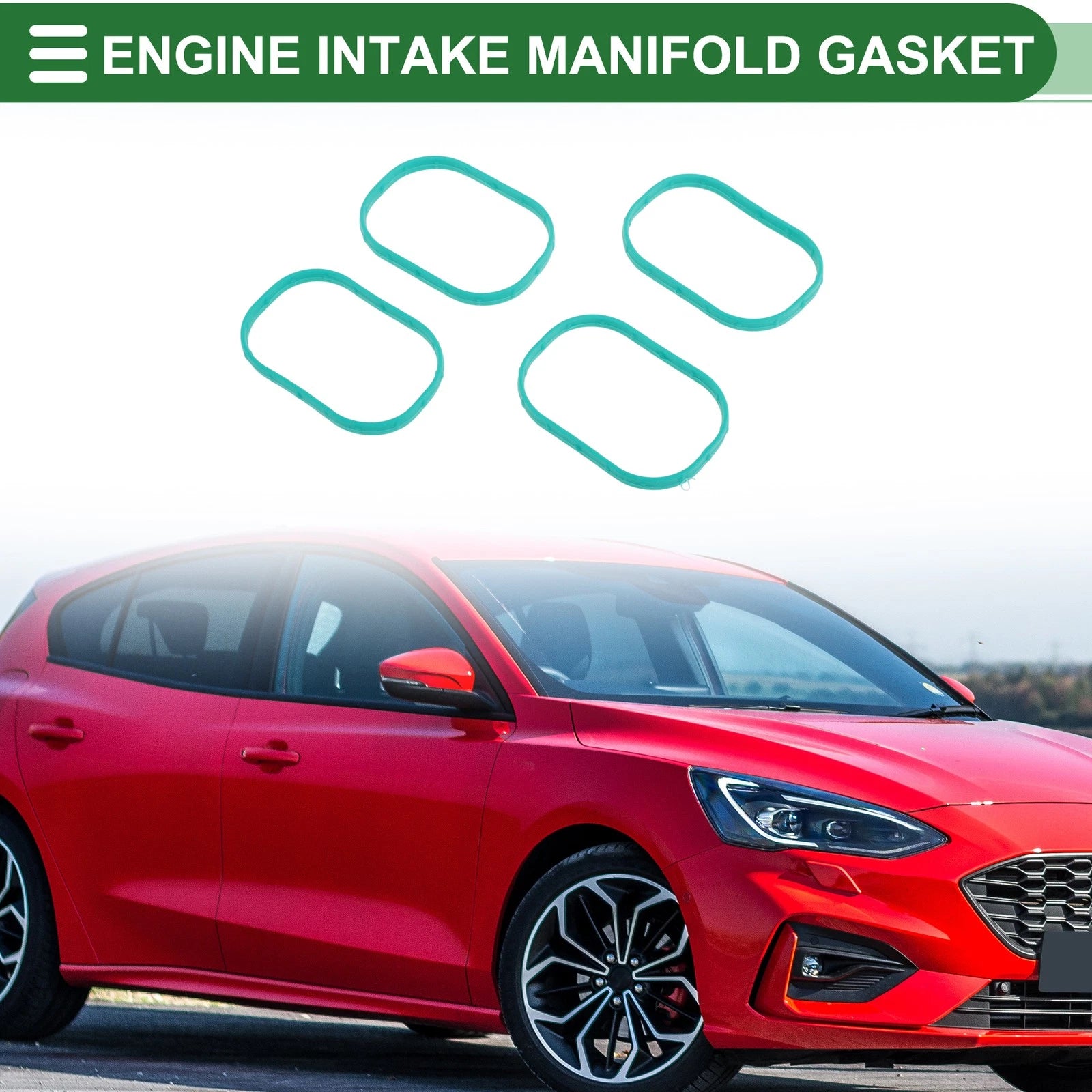 Set of 4 Engine Intake Manifold Gaskets for Ford Focus (2010–2020) No.CM5E9439AA