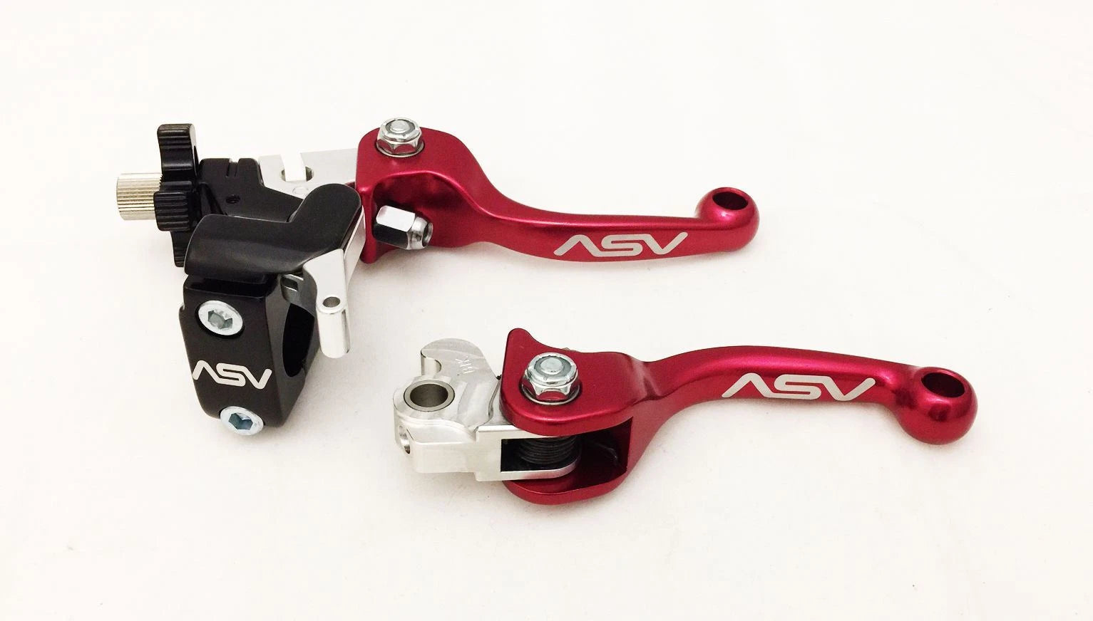 ASV F3 Shorty Brake Clutch Perch Levers Hot Pack Red for YZ 250F 450F 426F (2003–2023)