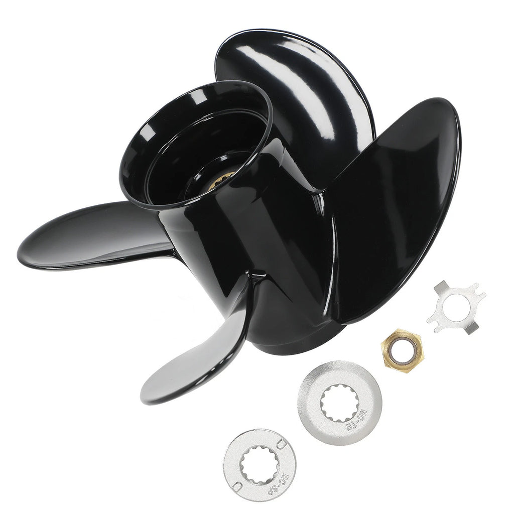 4-Blade Aluminum Boat Propeller for Mercury 40–70HP (2004–2020)