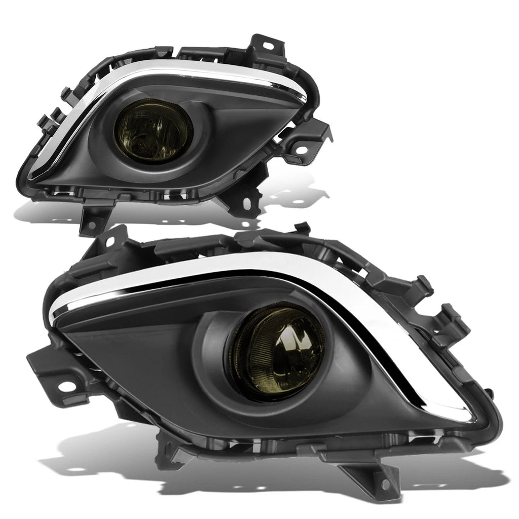 Pair of Fog Lights with Switch & Harness for Mazda 6 (2014–2016) - Smoked Lens, Chrome Bezel