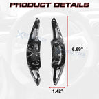 Black Forged Pattern Paddle Shifter Extension for Mazda 3 & CX-30 (2019-2025)