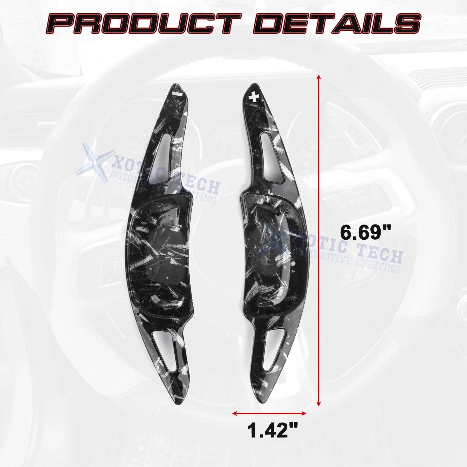 Black Forged Pattern Paddle Shifter Extension for Mazda 3 & CX-30 (2019-2025)