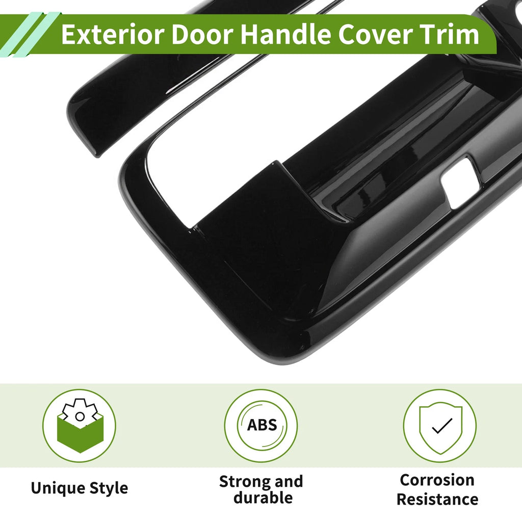 Exterior Door Handle Cover Trim for Chevrolet Silverado (2014–2017) Black