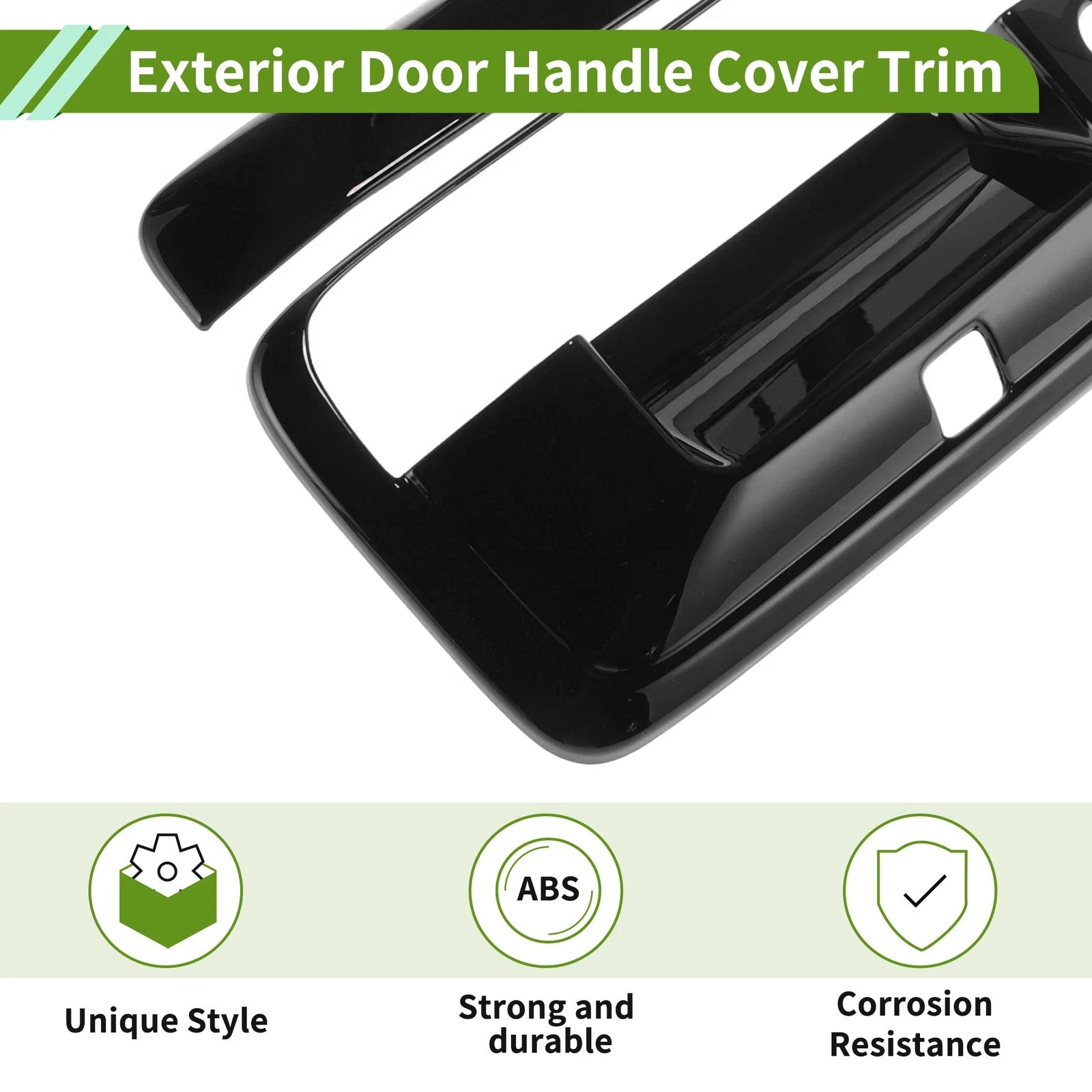 Exterior Door Handle Cover Trim for Chevrolet Silverado (2014–2017) Black