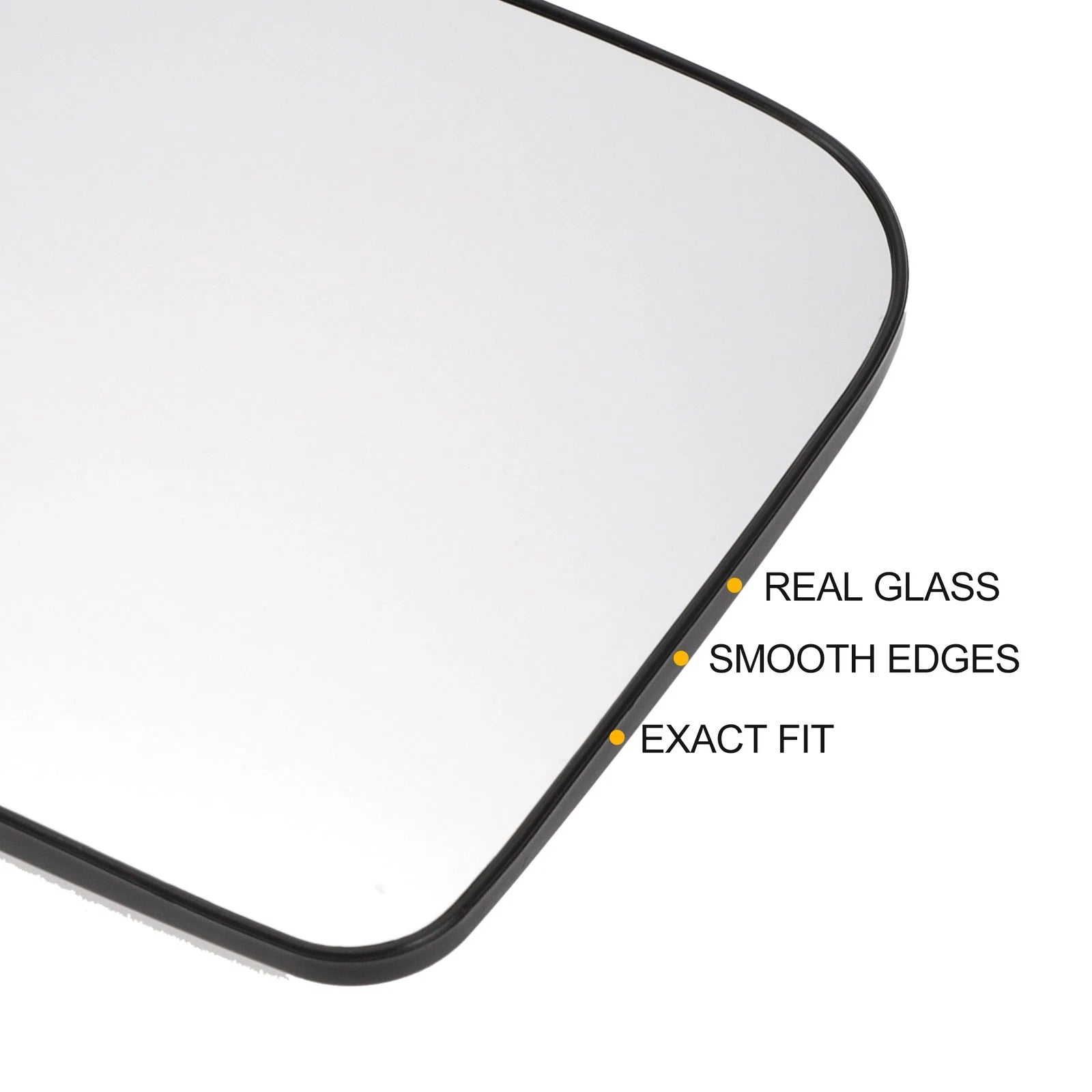 Left Side Heated White Mirror Glass for Toyota IQ (2009–2016)