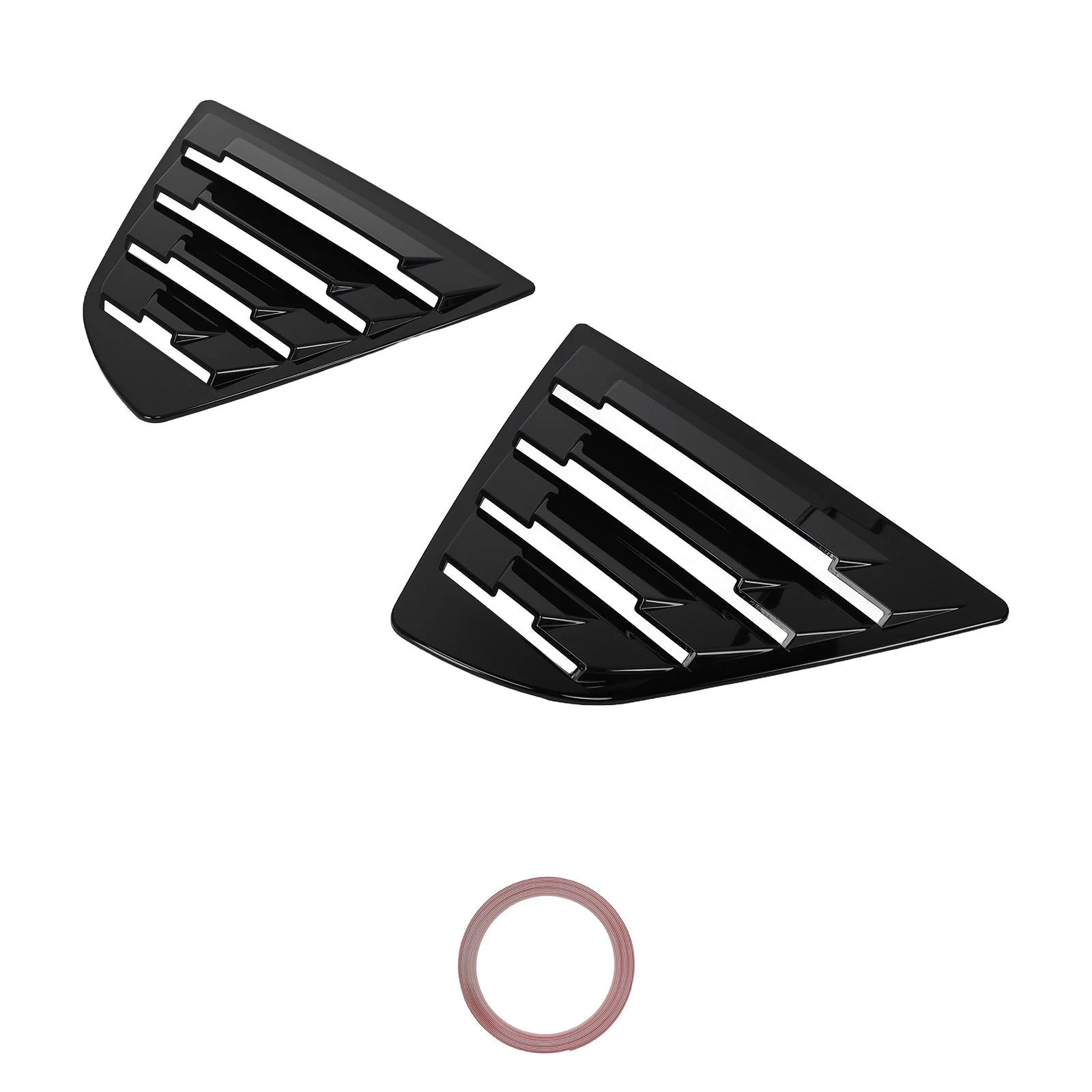 Rear ABS Gloss Black Side Window Louvers Vent for Toyota Camry (2018–2023)