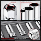 5 Pcs 3/8" 6-Point Spark Plug Impact Socket Set for Automotive