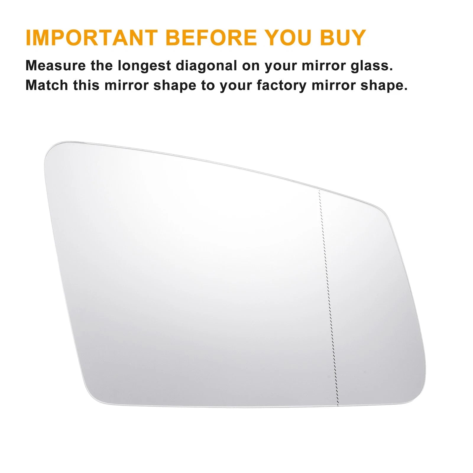 Pair Mirror Glass w/ Back Heated for Mercedes-Benz E-Class 