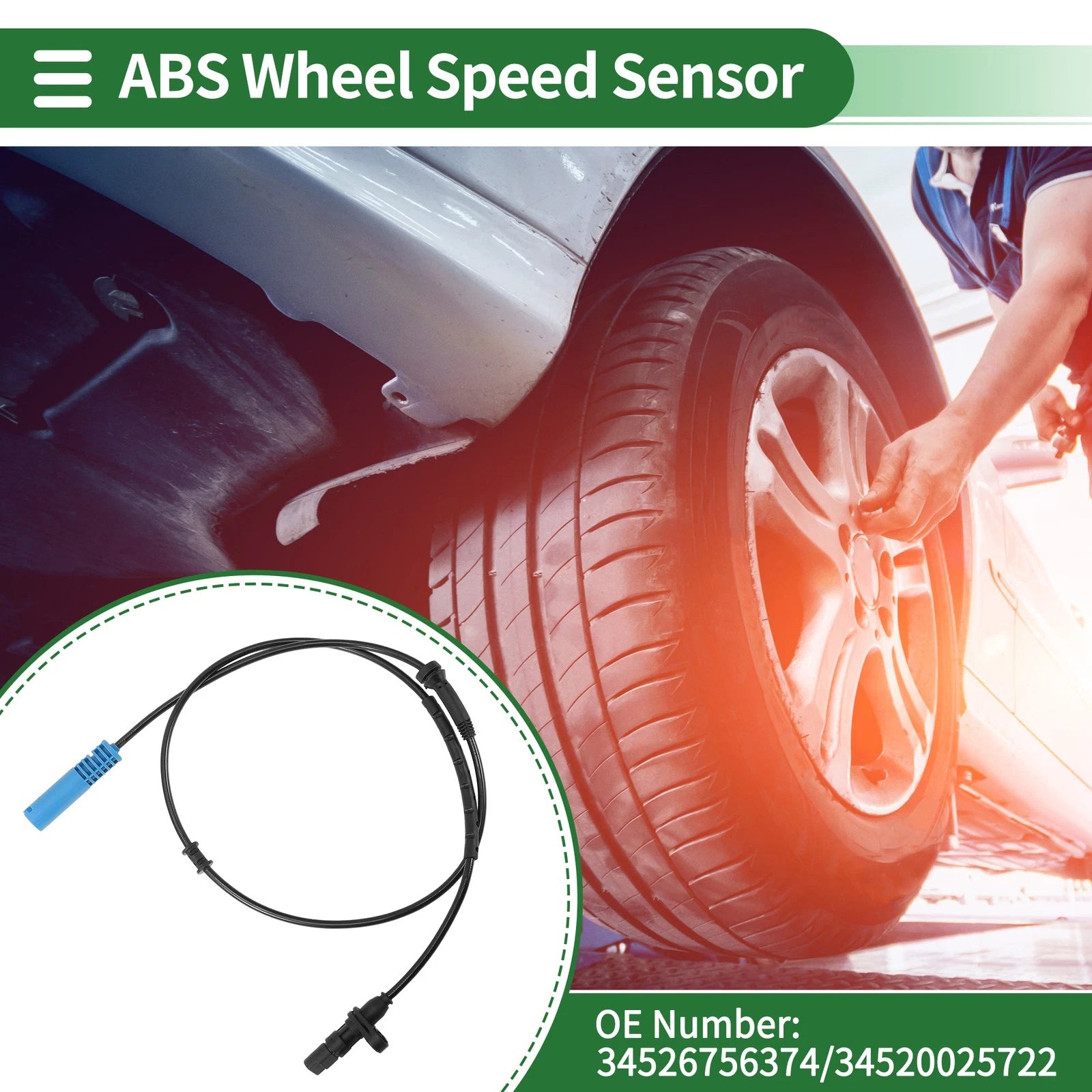 ABS Wheel Speed Sensor for BMW 740i (1999–2001) No. 34526756374/34520025722