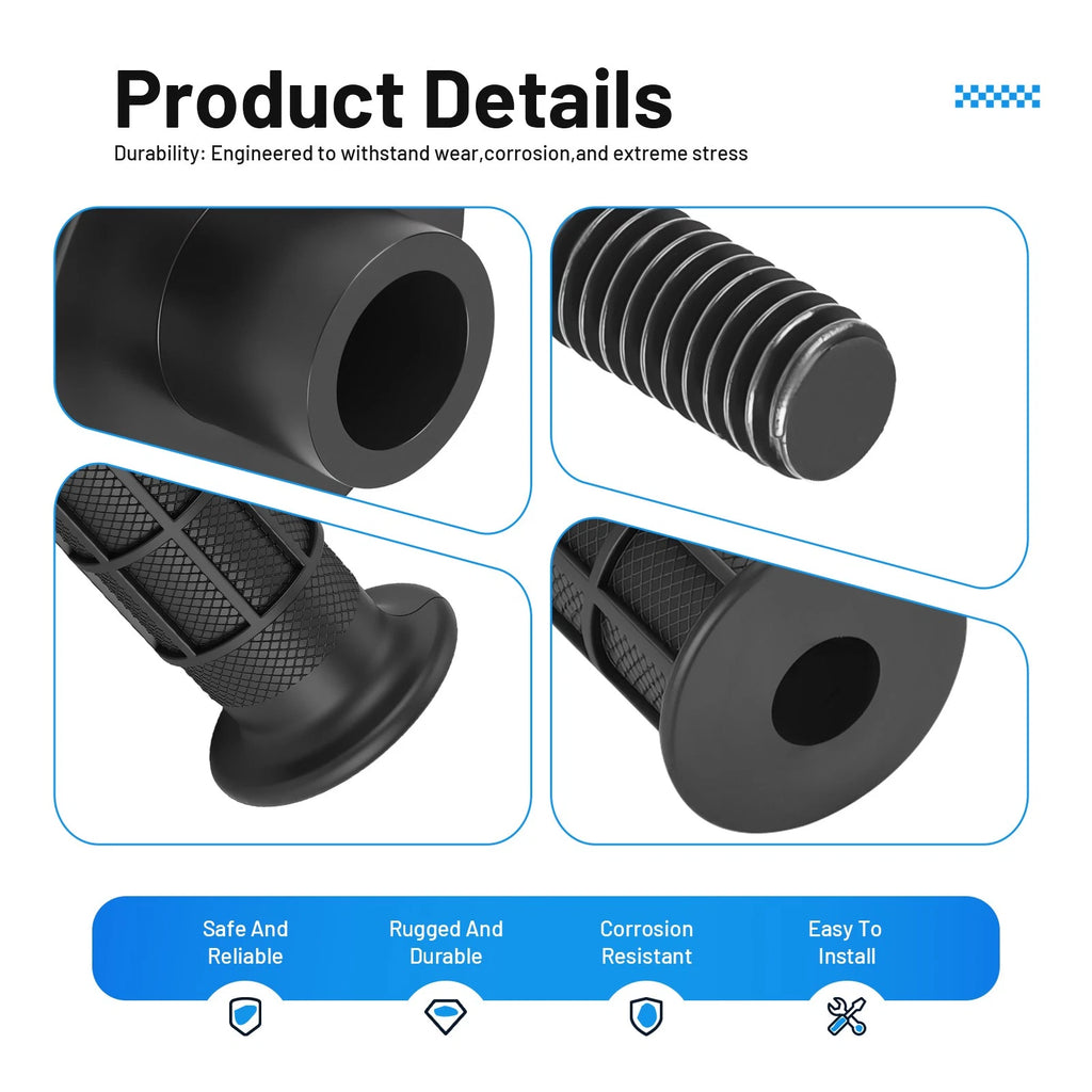 Handle Grip Handle Bar End Guard + Screw for Honda FourTrax 125 TRX125 (1987–1988)