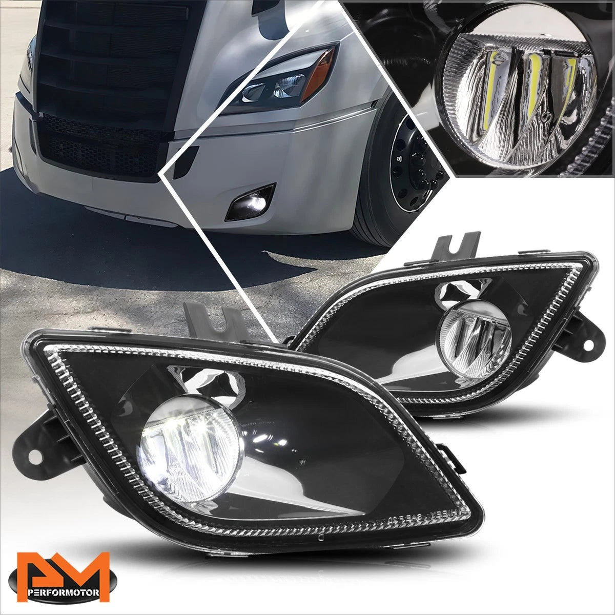 Full LED Fog Lights for Freightliner Cascadia (2018–2024)