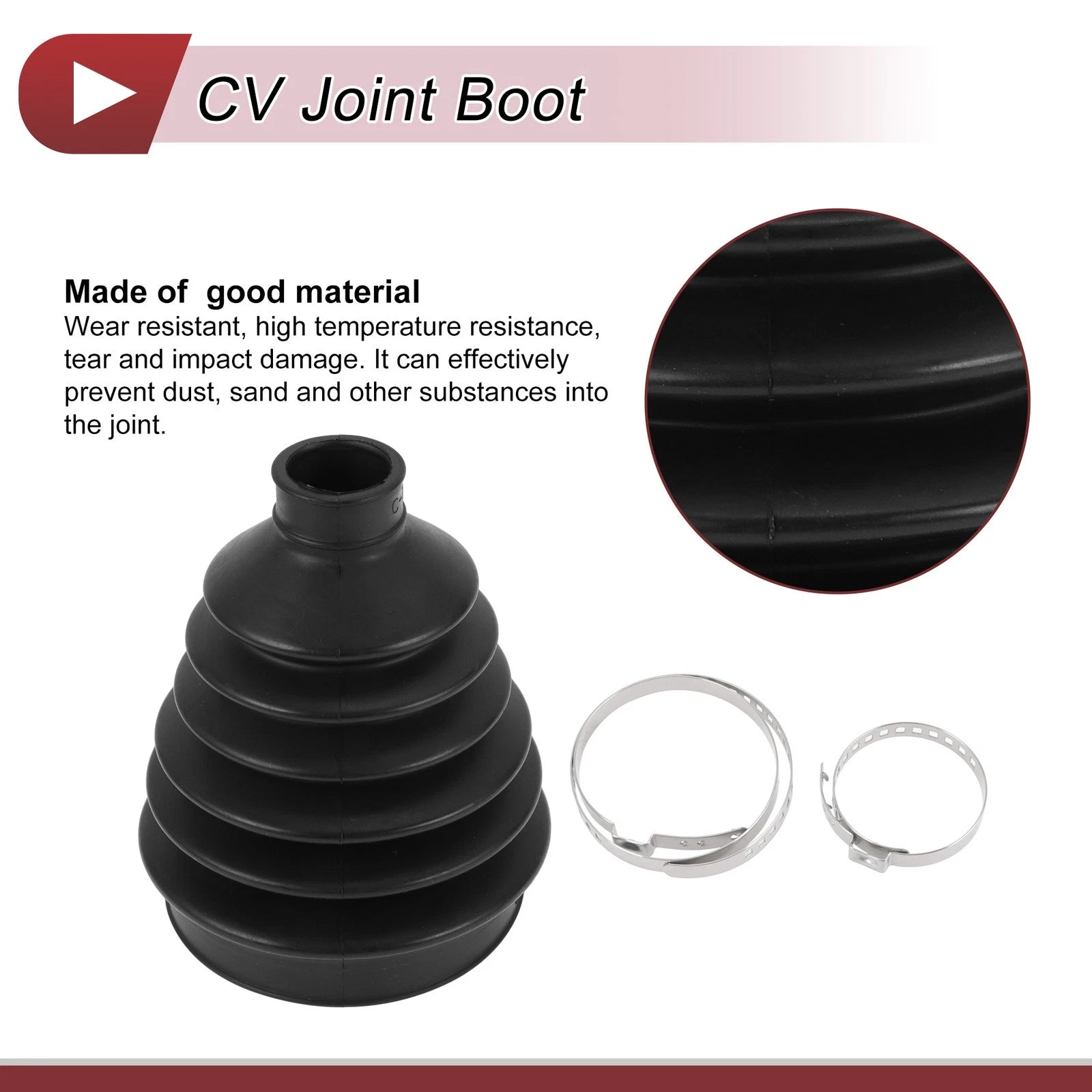 Outer CV Joint Boot Kit with Clamps for Toyota RAV4 (2005–2020)