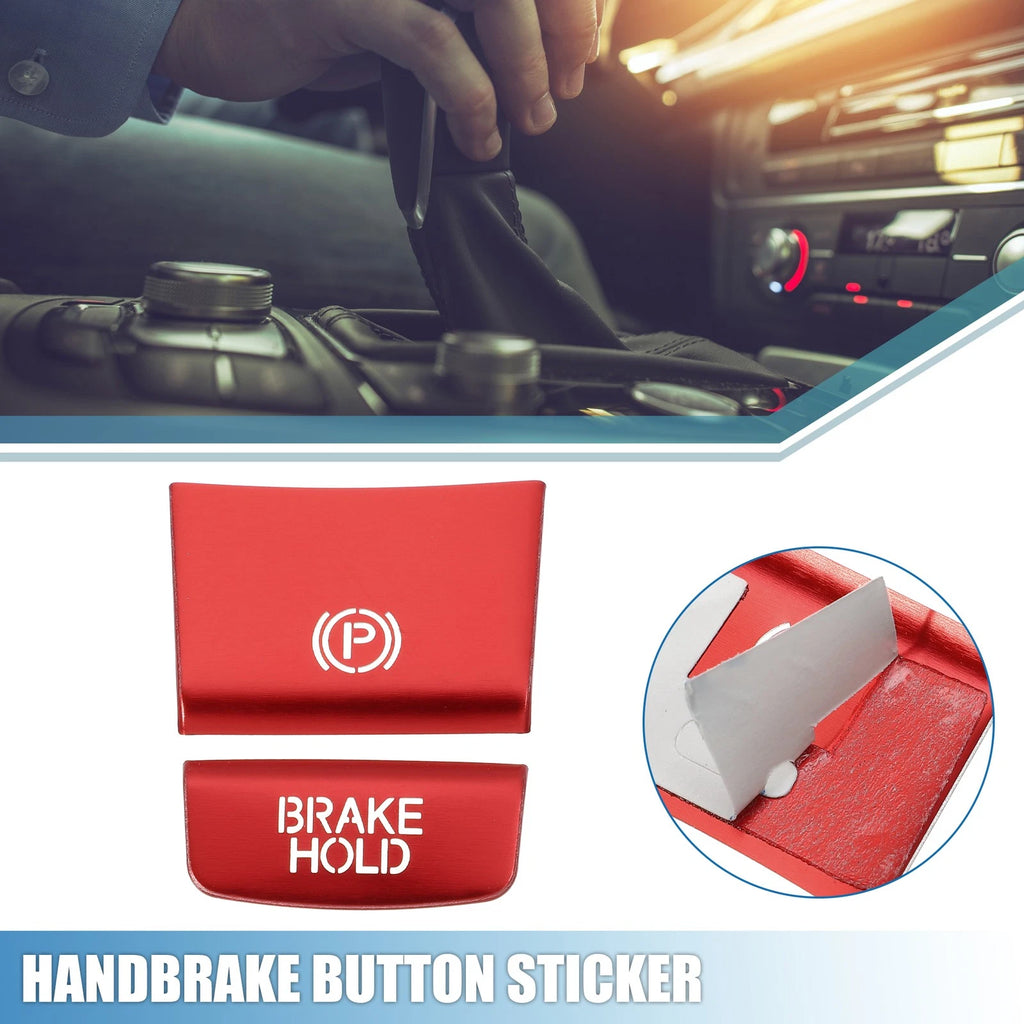 2pcs Handbrake Button Sticker for Honda HR-V (2016–2020) Red