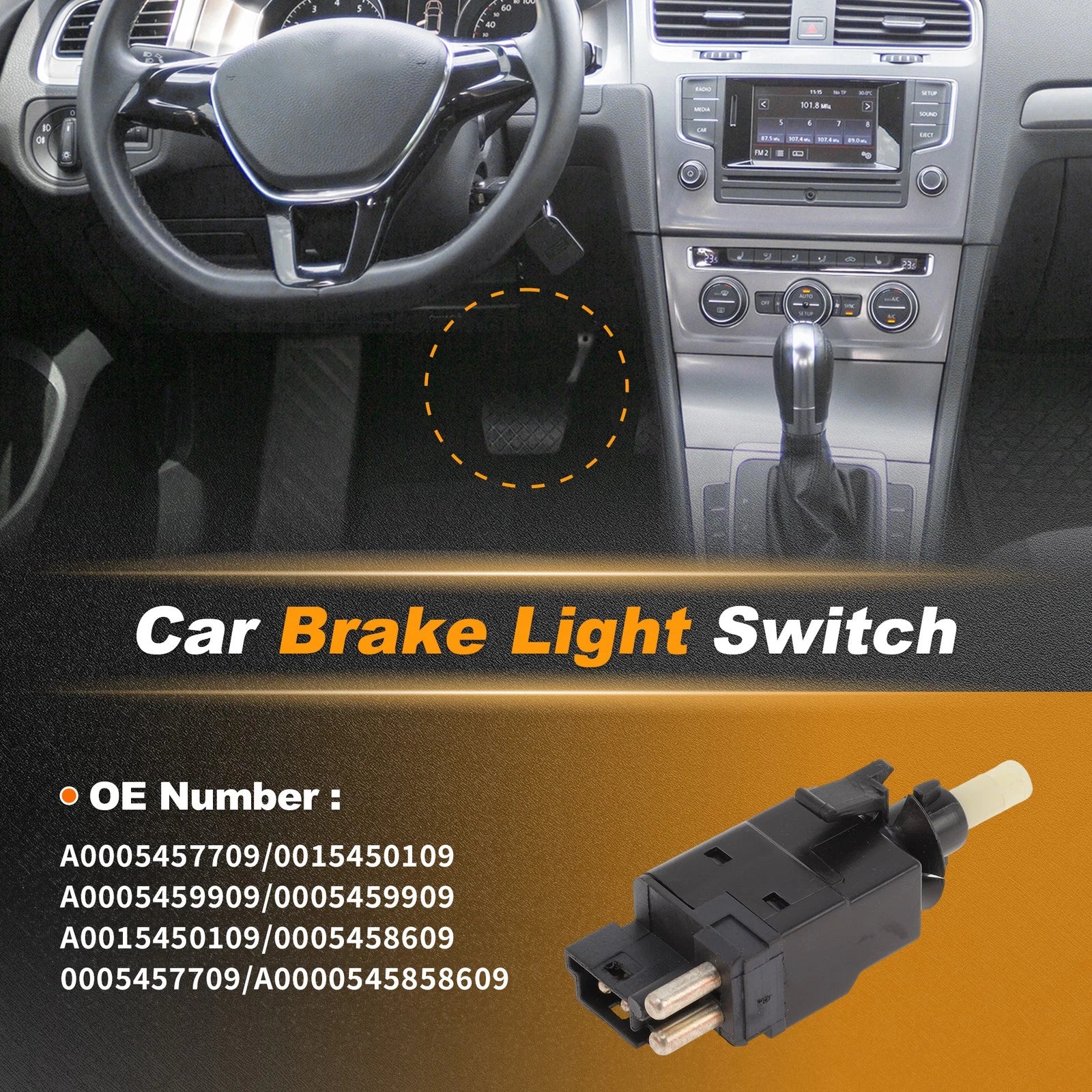 Brake Light Switch for Mercedes-Benz 190E (1990–1993) A0005457709