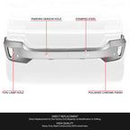 Front Bumper Face Bar for Chevrolet Silverado 1500 LD (2016–2019) Chrome