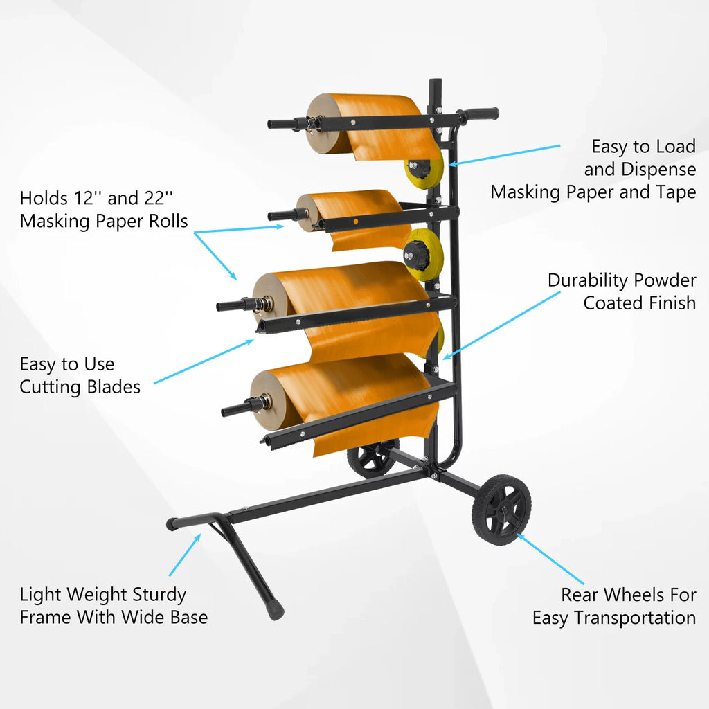 Mobile Masking Paper Machine for Car Painting (Multiple Rolls)