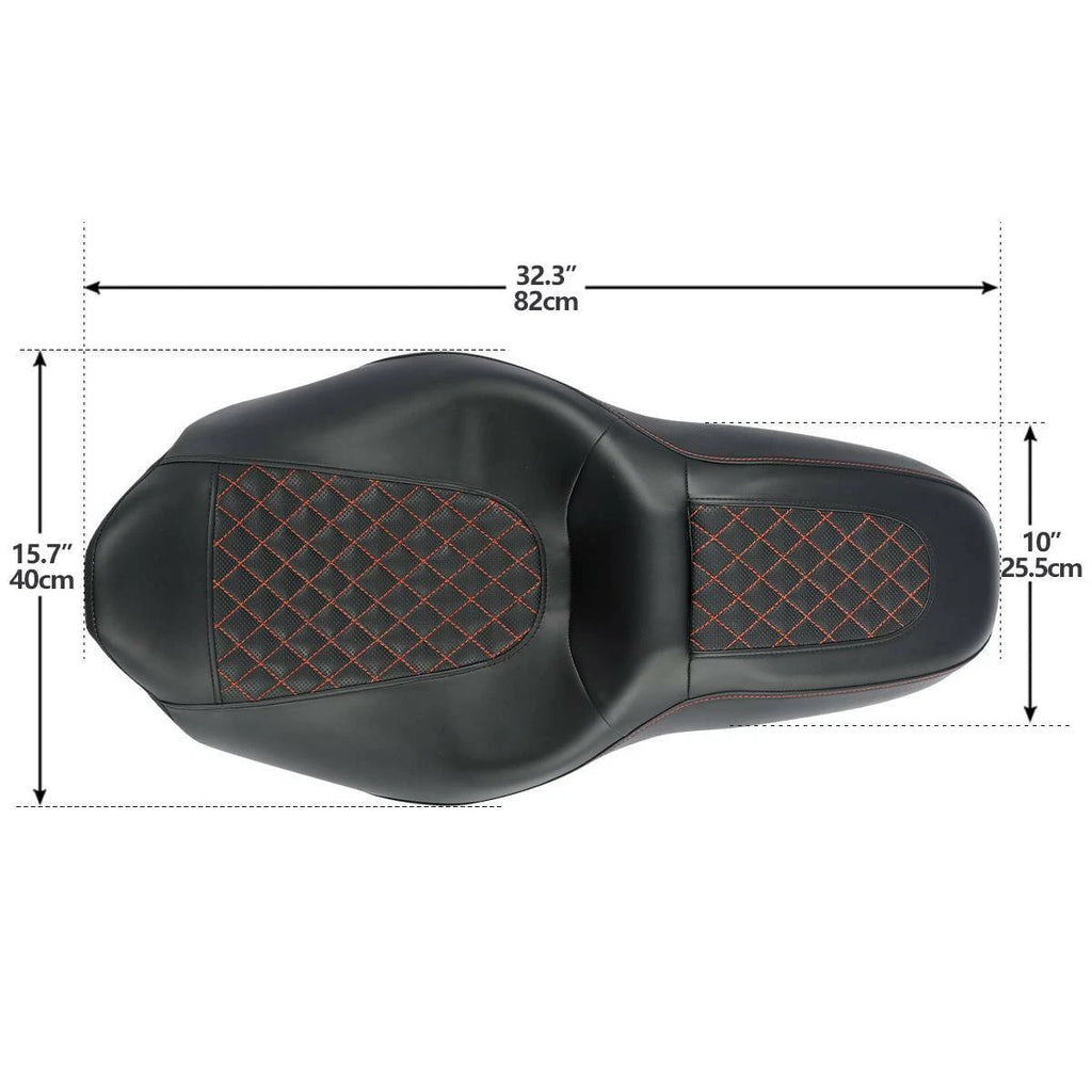 2X Up Rider Driver Passenger Seat for Harley Touring Road King Glide (2009–2023)