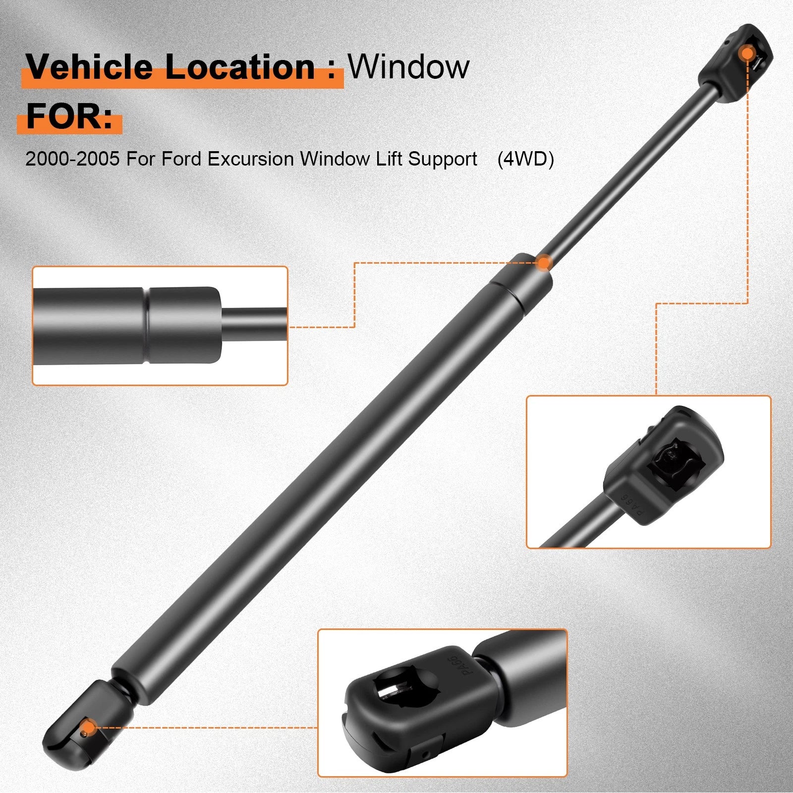 Set of 2 Hood & Window Lift Supports for Ford Excursion 4WD (2000–2005)