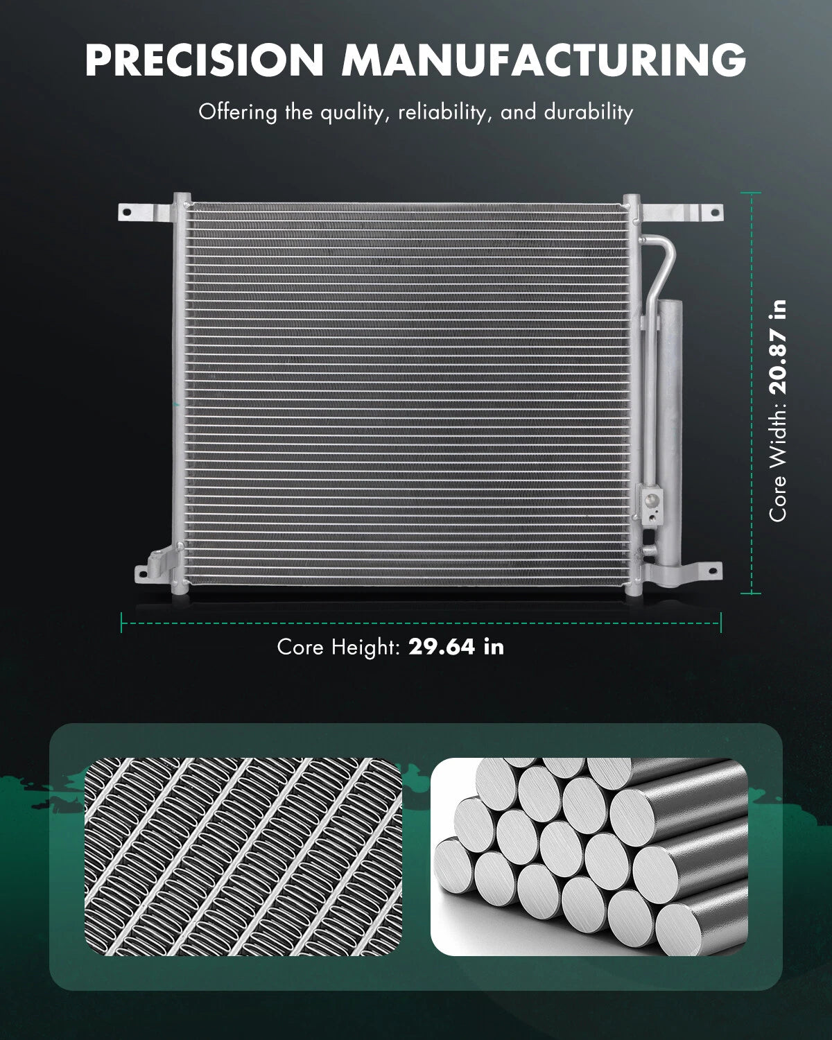 Aluminum AC Condenser 3877 for Chevrolet Aveo/Aveo5, Pontiac G3 (2009–2011)