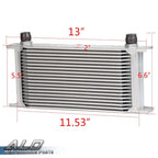 19 Row AN10 Aluminum Engine Oil Cooler Kit with Filter Adapter