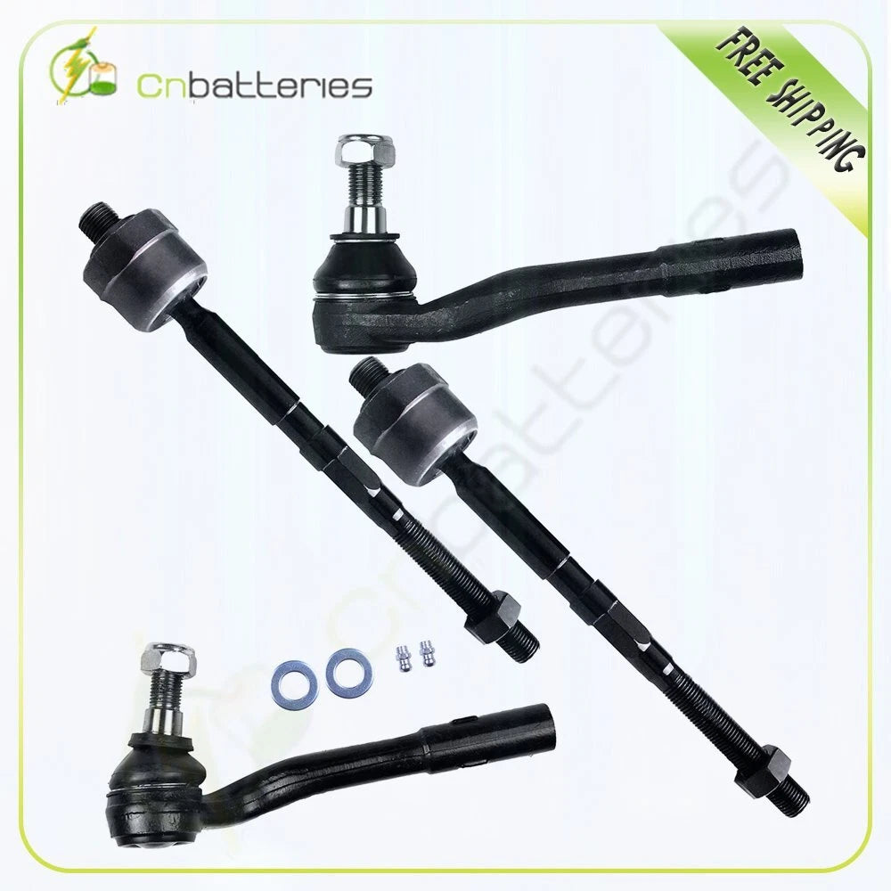 Set of 4 Front Inner Outer Tie Rod End Links for Mercedes Benz C240 C320 CLK 63