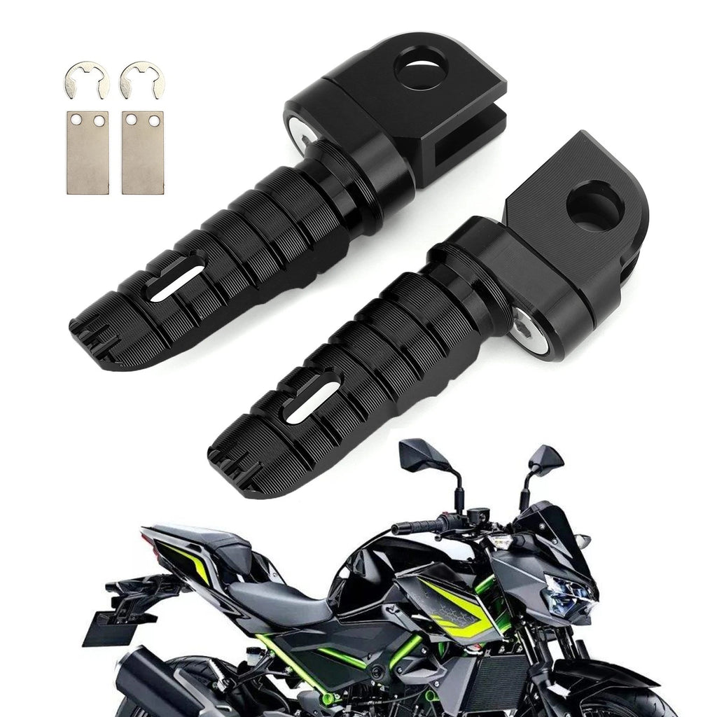 Front Footrests Foot Pegs for Kawasaki Z300 Z400 Z650 Z800 Z900 Z1000 (2015–2023)