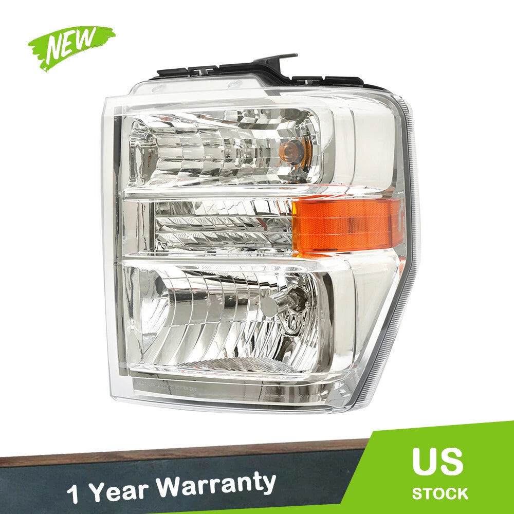 Front Headlamp for Ford E150 E250 E350 E450 (2008–2014) Left Side Clear Lens