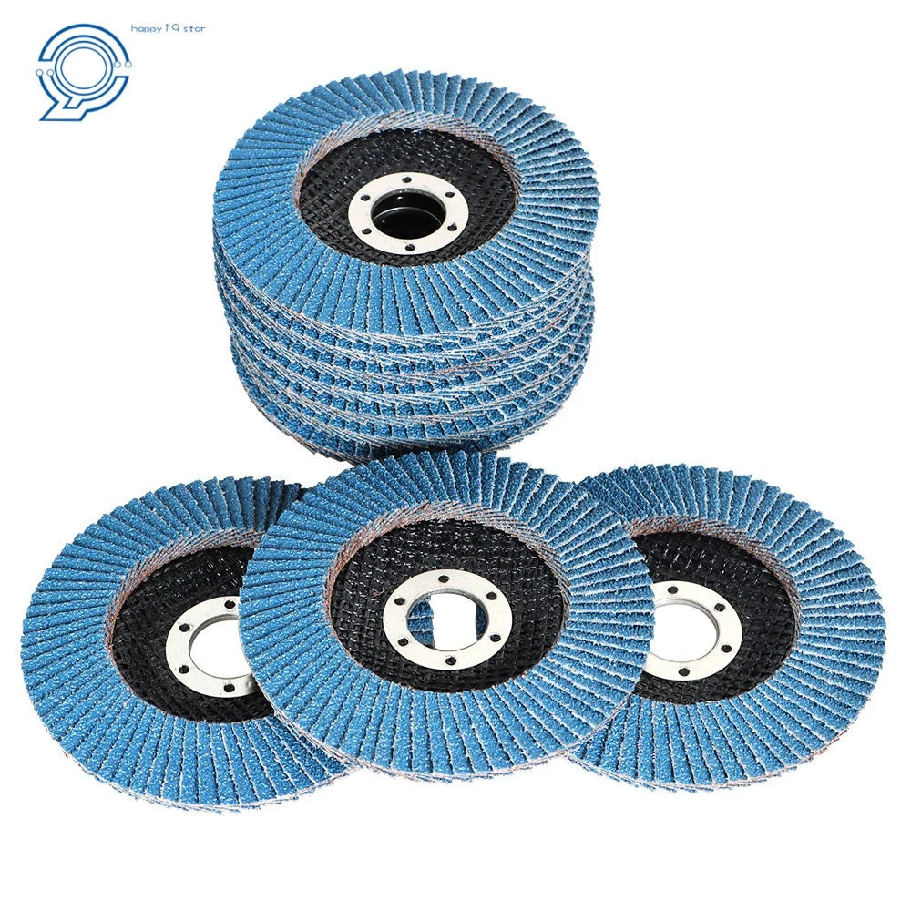 Set of 10 Zirconia Grinding Wheel Flap Discs 4-1/2" x 7/8" 120 Grit