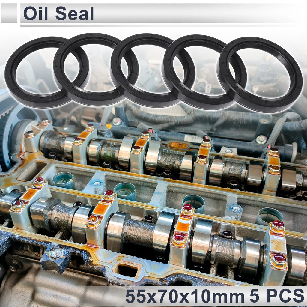 Set of 5 Oil Seal Rotary Shaft Seal NBR Rubber 55x70x10mm