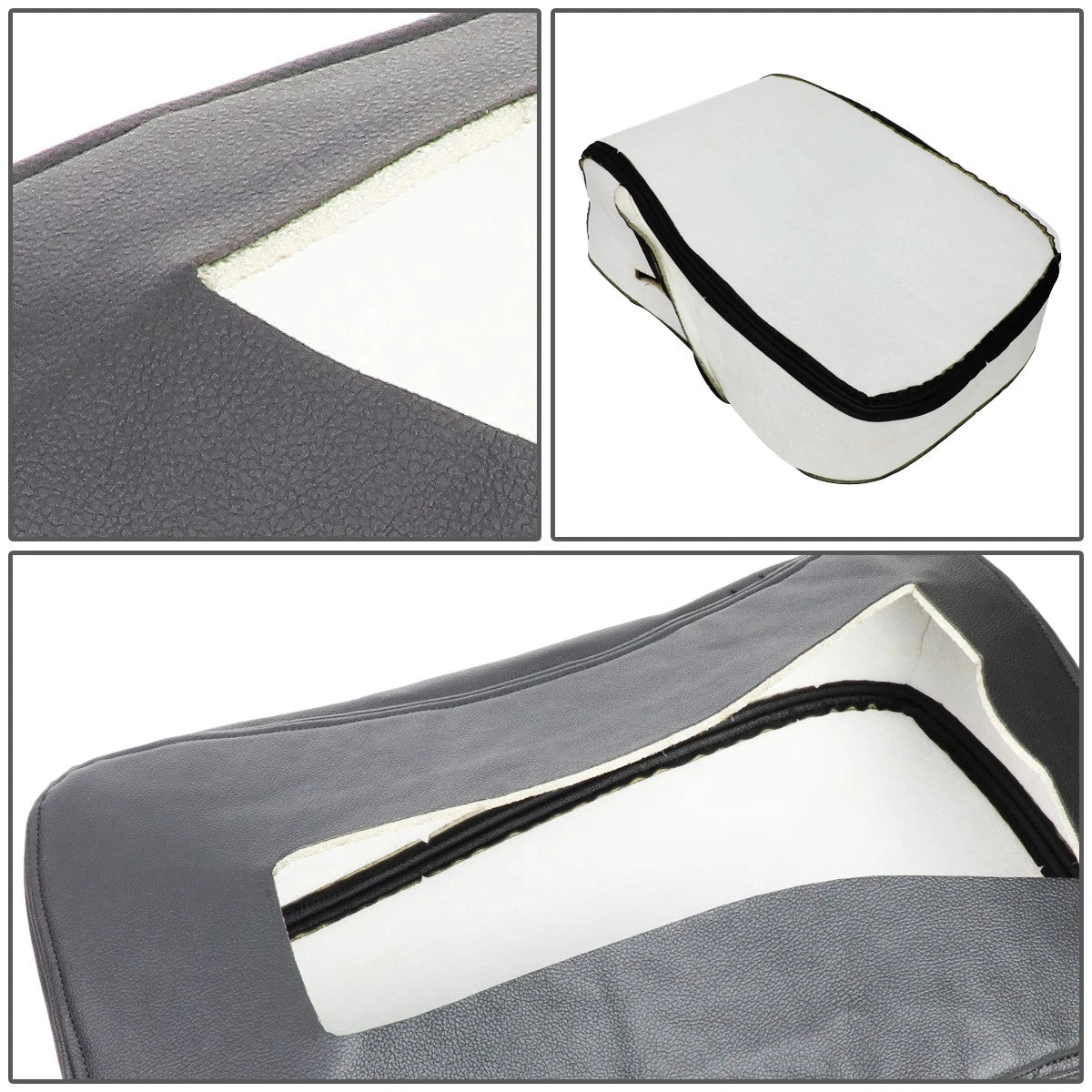 Leather Armrest Center Console Lid Cover for Silverado Sierra (2007–2014)
