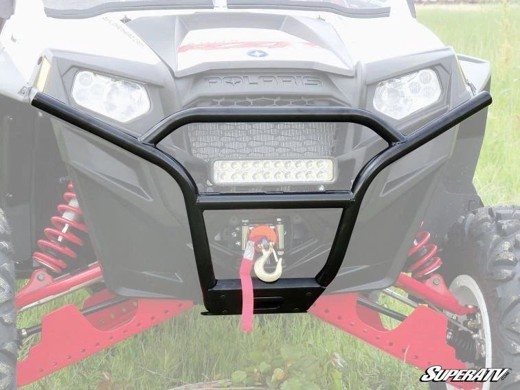SuperATV Sport Front Bumper for Polaris RZR 570 (2012–2023) - Wrinkle Black