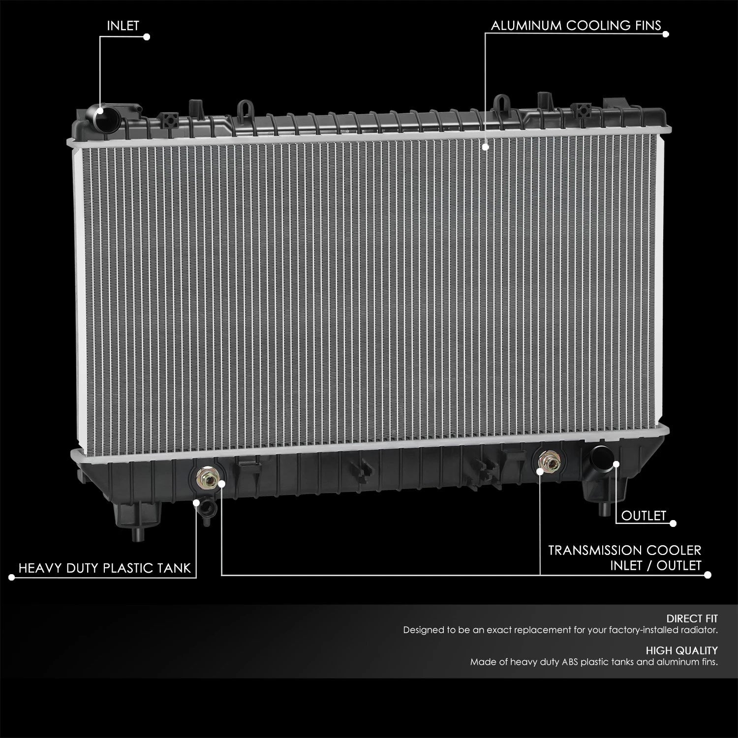 Aluminum Radiator Replacement for Chevrolet Camaro (2010–2011) DPI 13141