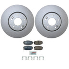 Front Brake Kit 300mm Disc Rotors & Semi-Metallic Pads for Kia Forte Koup (2010–2013)