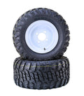 Set of 4 Golf Cart Tires & Wheels 20X10-10 4-Ply with 4X4" White Wheel