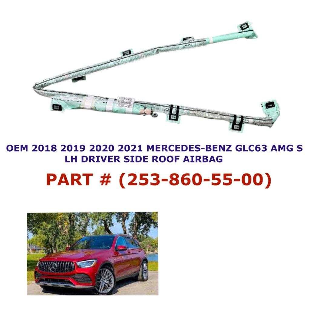 Left Side Roof Airbag for Mercedes-Benz GLC63 AMG S (2018–2021) 253-860-55-00