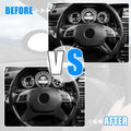 Carbon Fiber Pattern Black Steering Wheel Cover Trim for Mercedes Benz