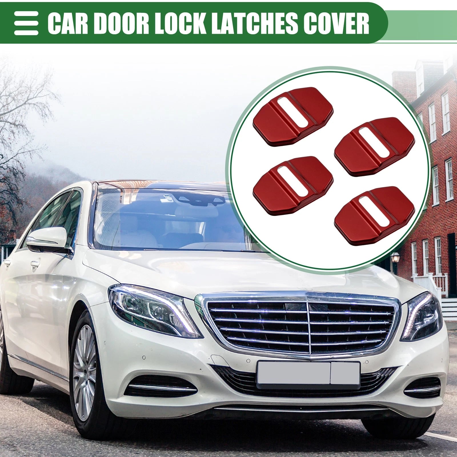 Set of 4 Door Latch Lock Cover Protectors for Mercedes-Benz AMG GLC 