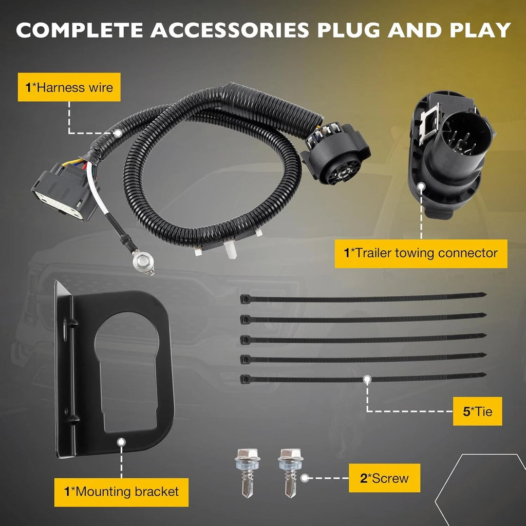 Trailer Tow Wiring Connector Harness Kit for Ford F150 (2009-2014)