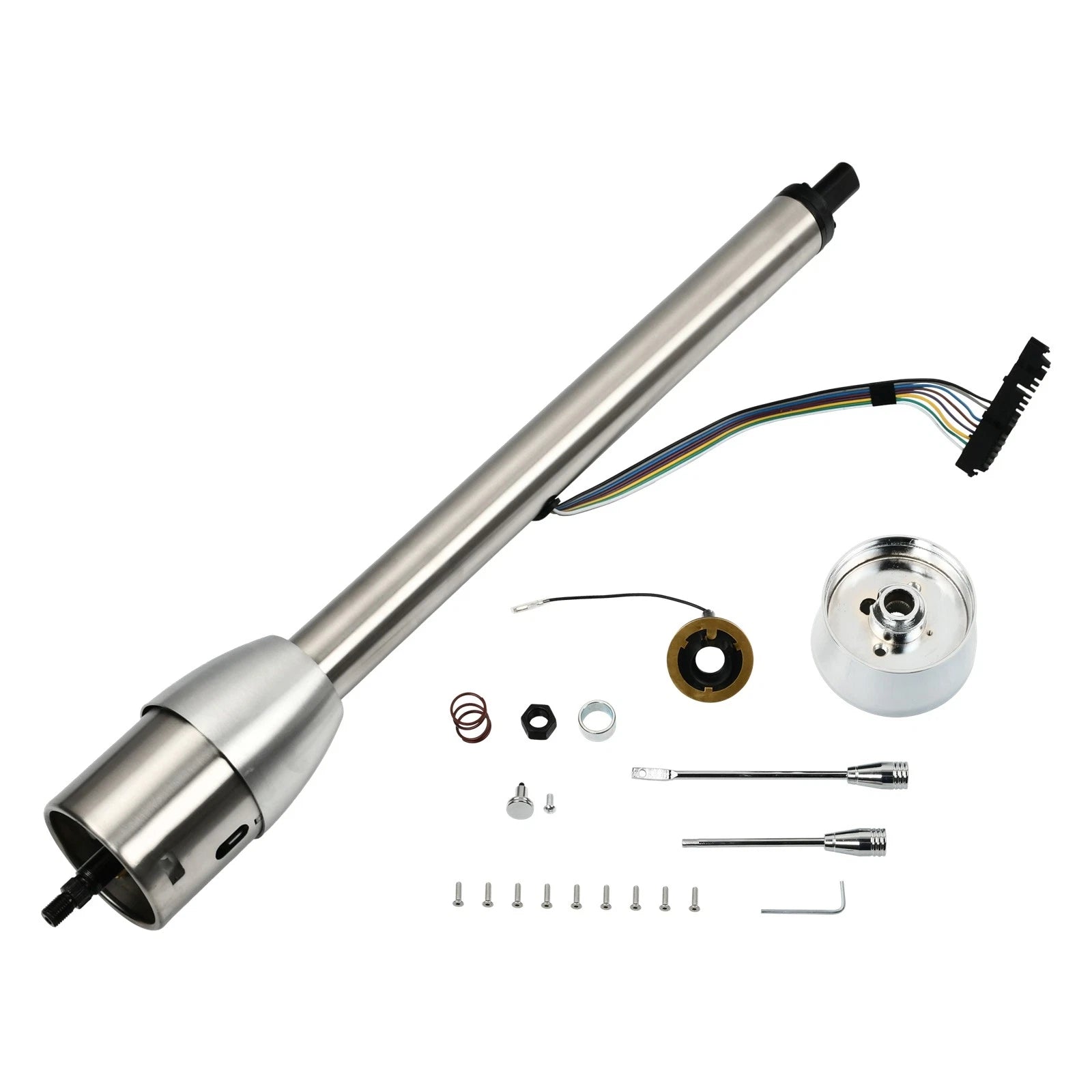 30" Stainless Steel Tilt Steering Column & Adapter for Universal Applications