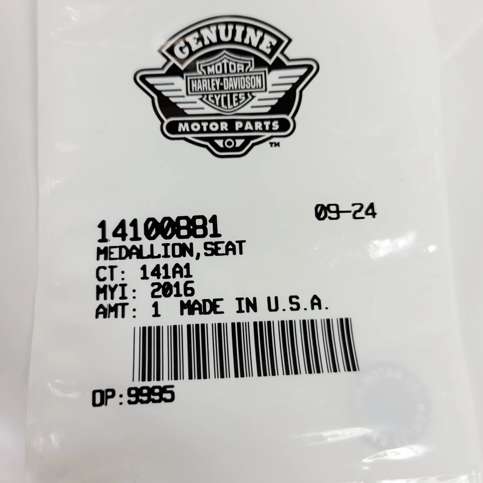 Medallion Seat for Harley-Davidson (14100881)