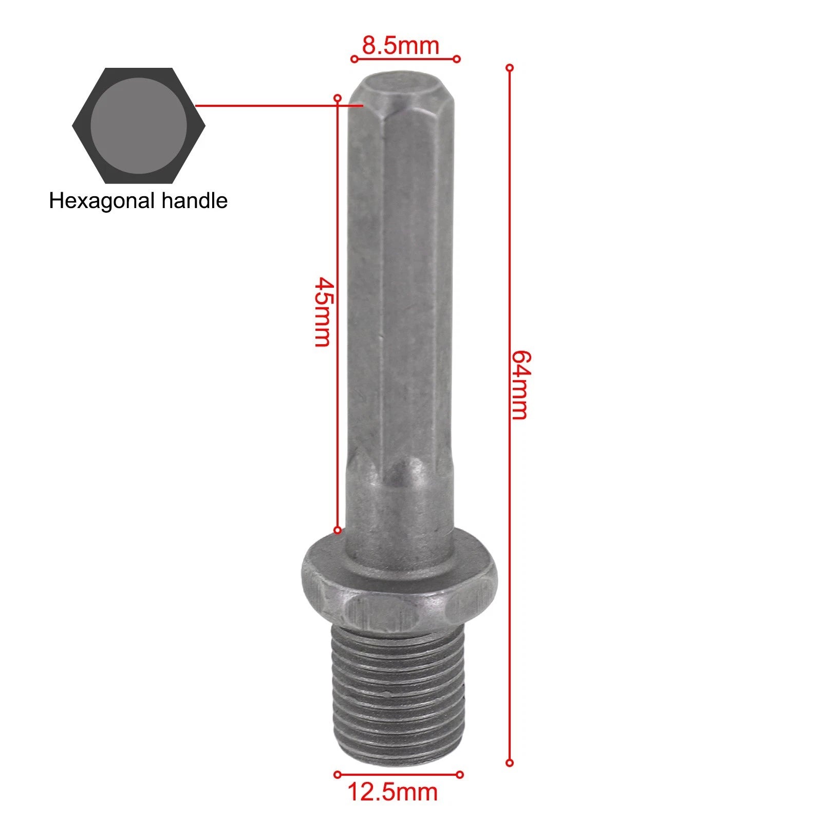Water Drill Extension Rod for Electric Hammer (Hex Shank)