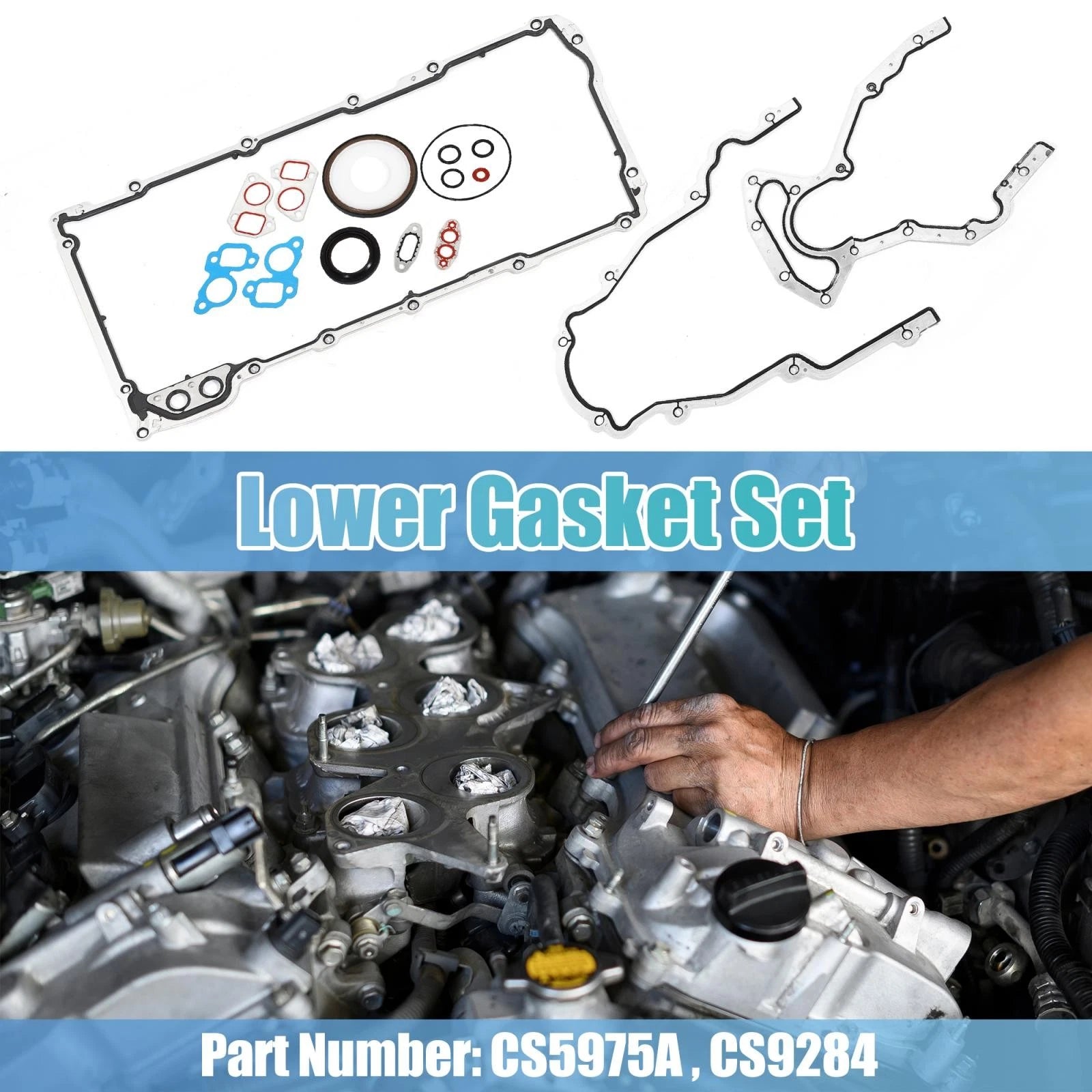 CS5975A Engine Lower Gasket Set for Chevy 4.8L 5.3L 5.7L 6.0L 6.2 (2000–2023)