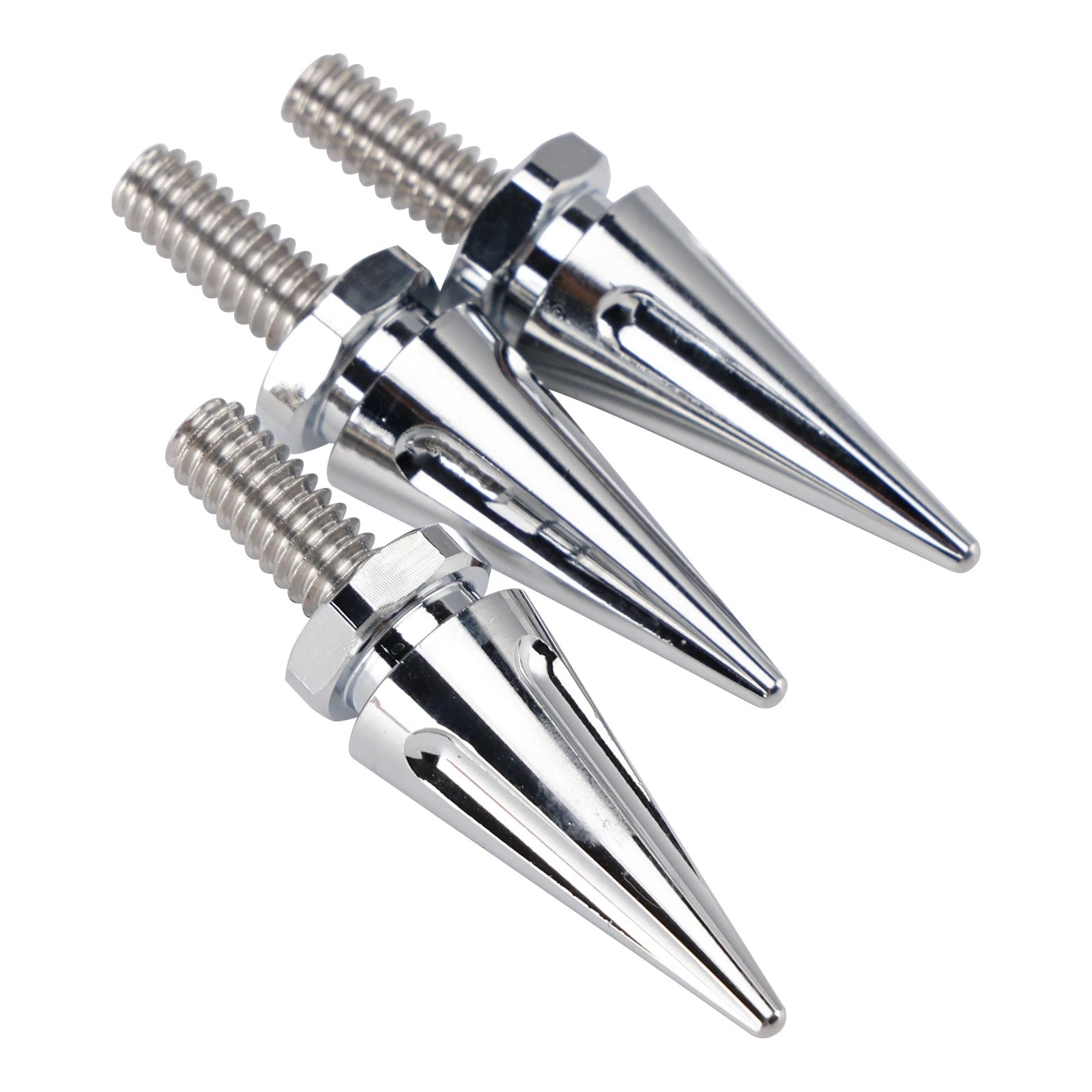 3 Spiked Windshield Bolts for Harley Street Glide FLHX Electra Glide FLHT (1996–2013) Silver