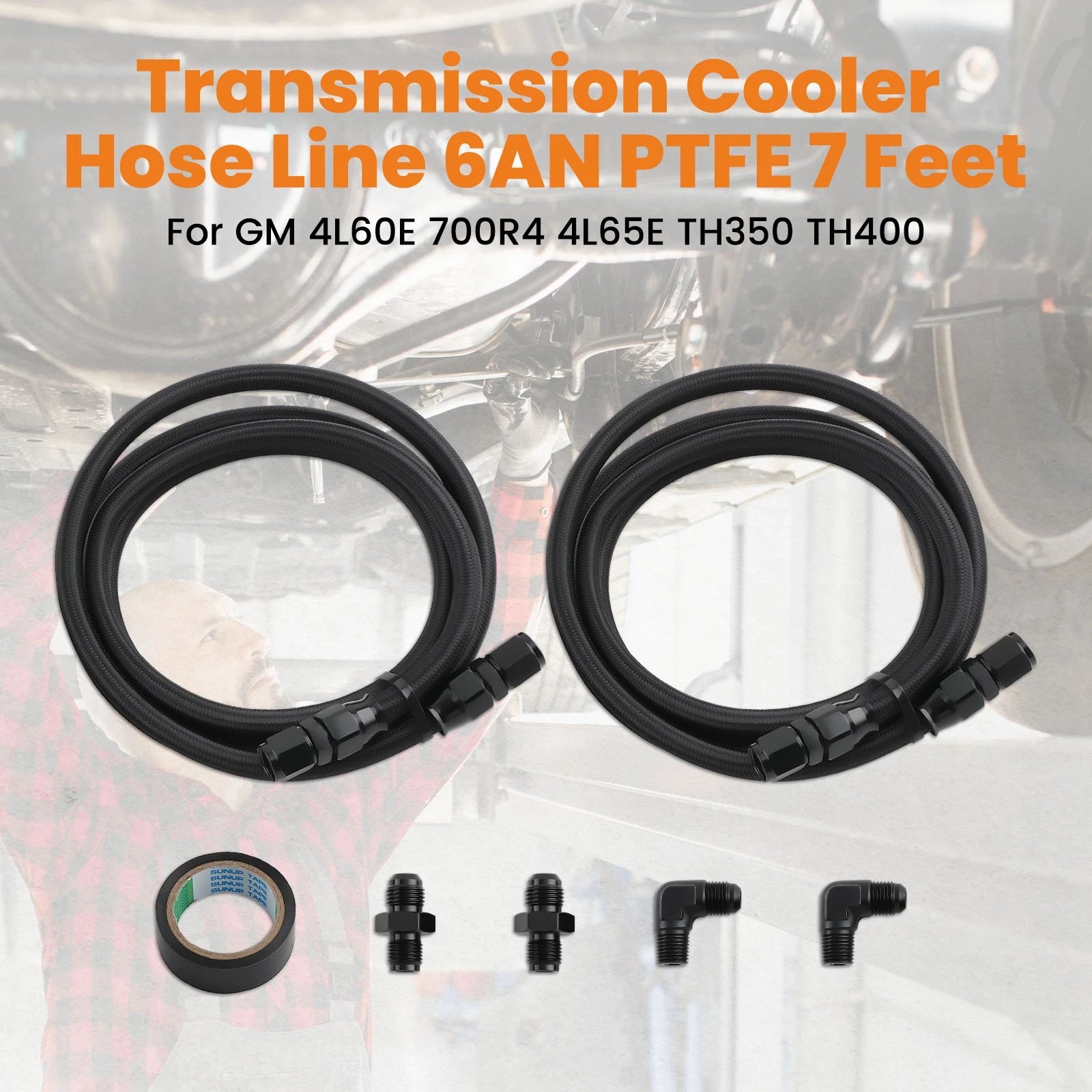 Cooler Hose Line Kit for GM 4L60E 4L65E 700R4 TH350 TH400 (1982–2002)