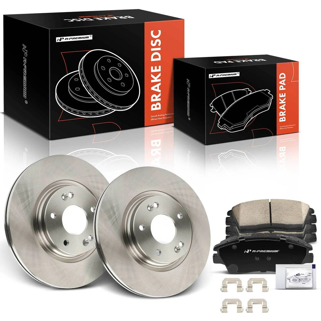 Front Disc Brake Rotors & Ceramic Pads for Hyundai Elantra (2017–2020)