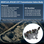 CVT Transmission Valve Body W/ Solenoid for Nissan (No.31705X428E, RE0F11A, JF015E)