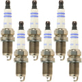 Set of 6 Bosch Double Iridium Spark Plugs Gap 043 for Chevy Hyundai Infiniti Kia