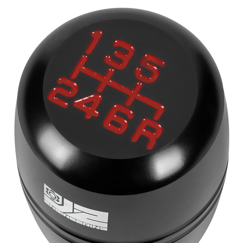 Shift Knob for Universal Fit (J2) - Aluminum Barrel Type, Black