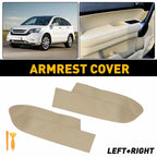 Leather Front Door Panels Armrest Cover for Honda CR-V (2007–2012) Beige Tan